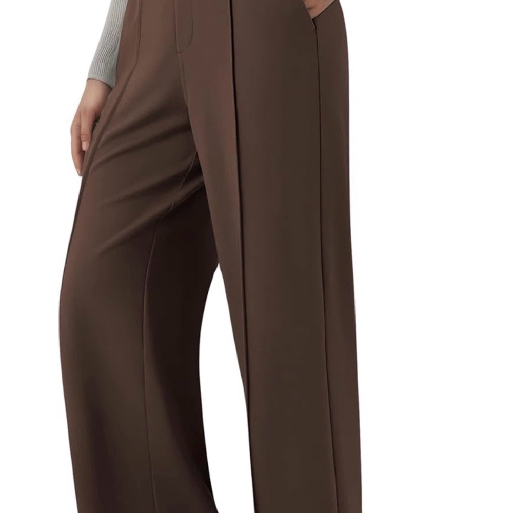 Chic Wide-Leg Brown Women's Pants